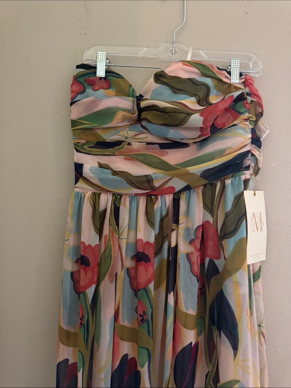 Mestiza New York Floral Chiffon Maxi Dress - Pastel Multicolor